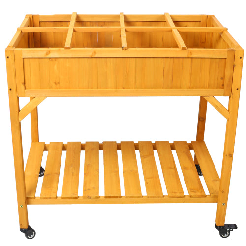 Raised Garden Bed with Legs, Elevated Wooden Planter Box for Outdoor Plants Flowers Fruits Vegetable Herb Growing