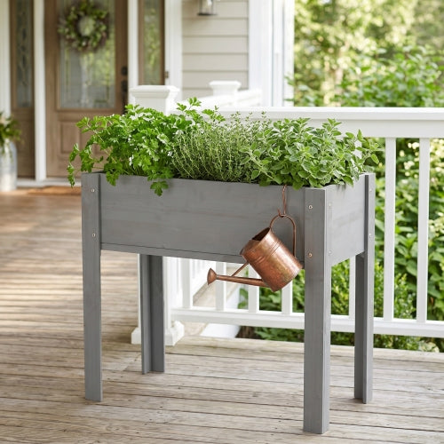 Raised Garden Bed with Legs, Elevated Wooden Planter Box for Outdoor Plants Flowers Fruits Vegetable Herb Growing