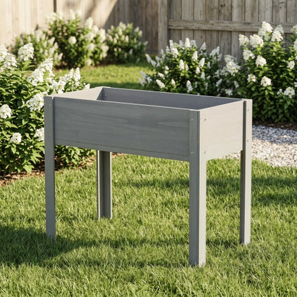 Raised Garden Bed with Legs, Elevated Wooden Planter Box for Outdoor Plants Flowers Fruits Vegetable Herb Growing