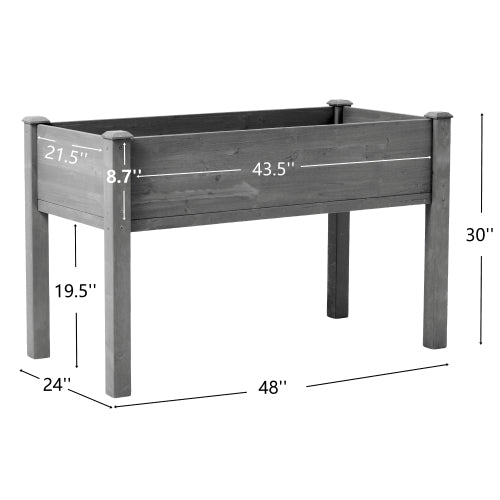 Raised Garden Bed with Legs, Elevated Wooden Planter Box for Outdoor Plants Flowers Fruits Vegetable Herb Growing
