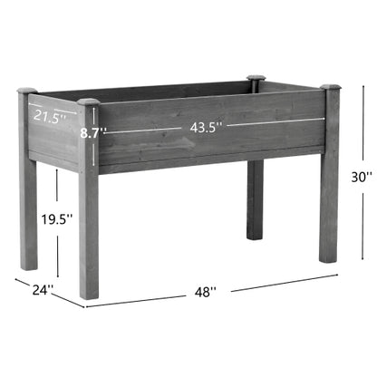 Raised Garden Bed with Legs, Elevated Wooden Planter Box for Outdoor Plants Flowers Fruits Vegetable Herb Growing