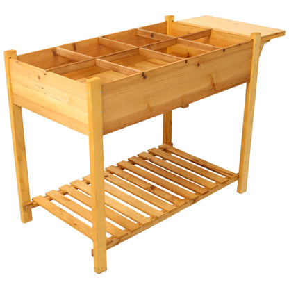 Raised Garden Bed with Legs, Elevated Wooden Planter Box for Outdoor Plants Flowers Fruits Vegetable Herb Growing