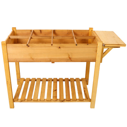 Raised Garden Bed with Legs, Elevated Wooden Planter Box for Outdoor Plants Flowers Fruits Vegetable Herb Growing
