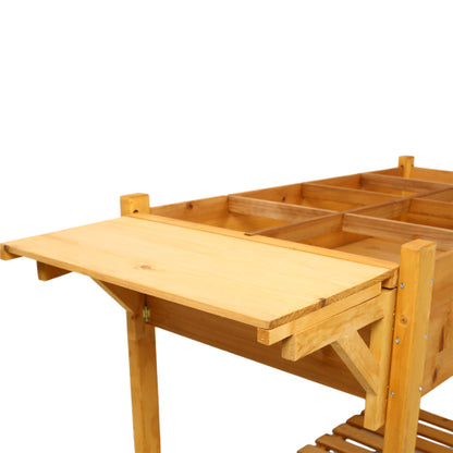 Raised Garden Bed with Legs, Elevated Wooden Planter Box for Outdoor Plants Flowers Fruits Vegetable Herb Growing