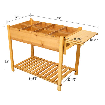 Raised Garden Bed with Legs, Elevated Wooden Planter Box for Outdoor Plants Flowers Fruits Vegetable Herb Growing