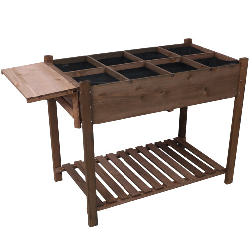 Raised Garden Bed with Legs, Elevated Wooden Planter Box for Outdoor Plants Flowers Fruits Vegetable Herb Growing