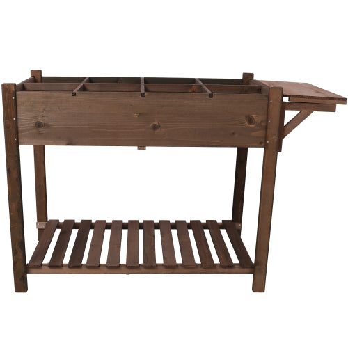 Raised Garden Bed with Legs, Elevated Wooden Planter Box for Outdoor Plants Flowers Fruits Vegetable Herb Growing