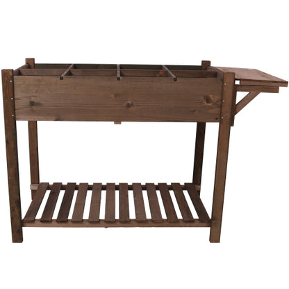 Raised Garden Bed with Legs, Elevated Wooden Planter Box for Outdoor Plants Flowers Fruits Vegetable Herb Growing